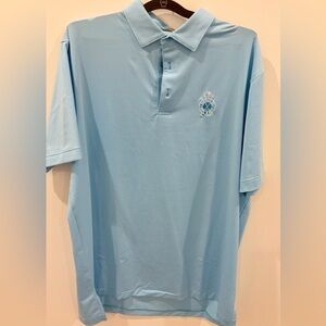 Peter Millar Light Blue Polo with Embroidered Crest